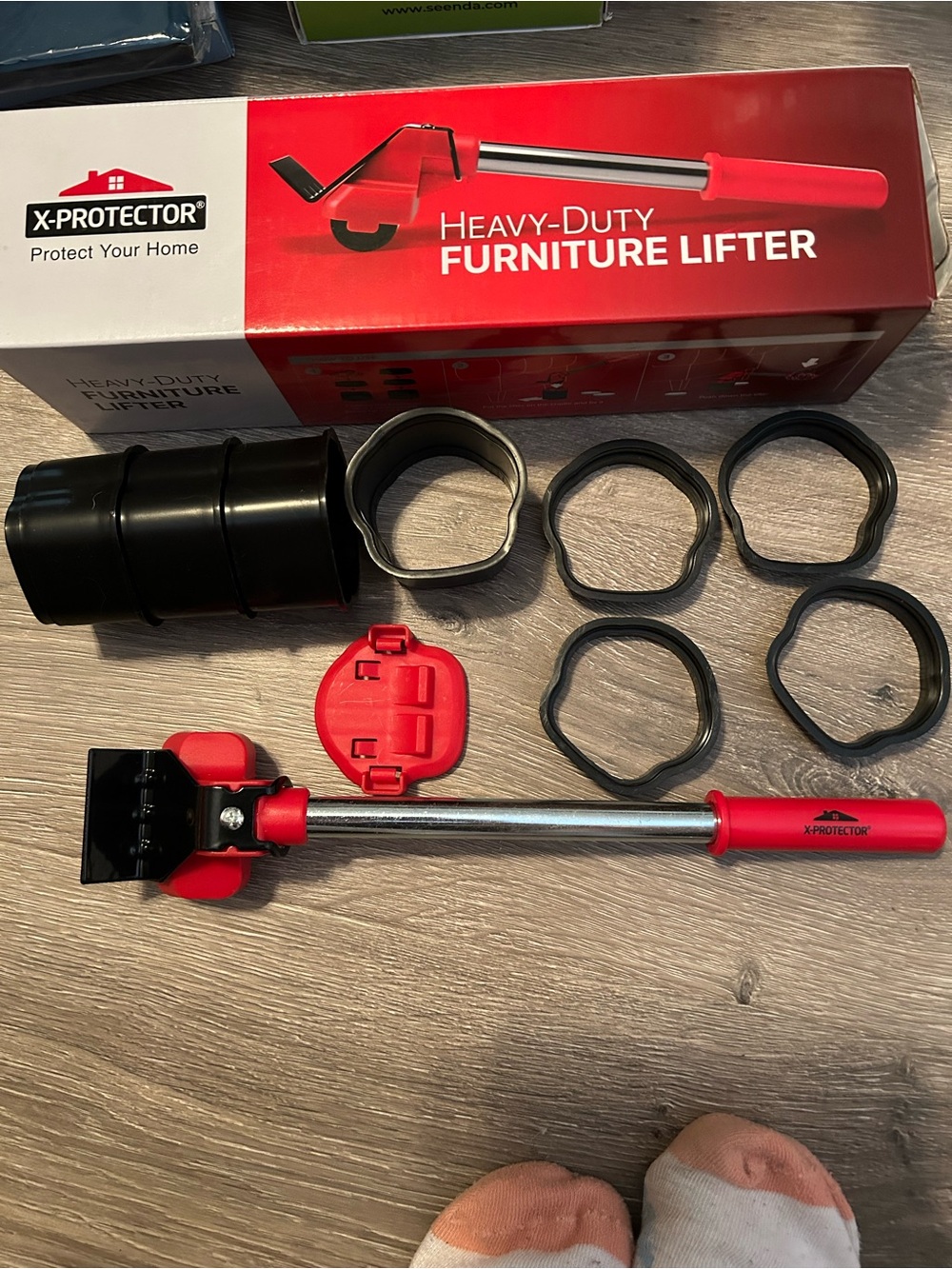 Heavy-Duty Red Furniture Lifter and Moving Kit